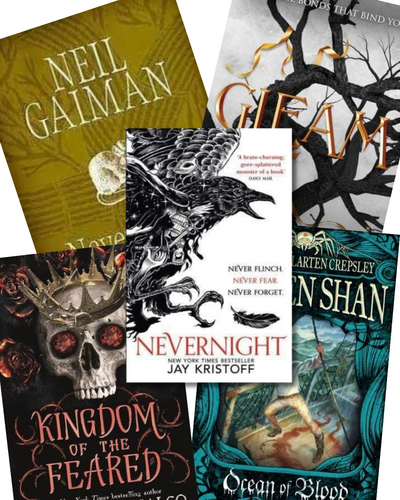 Dark Fantasy Fiction book covers featuring magic, fantasy creatures, and dark thrilling stories