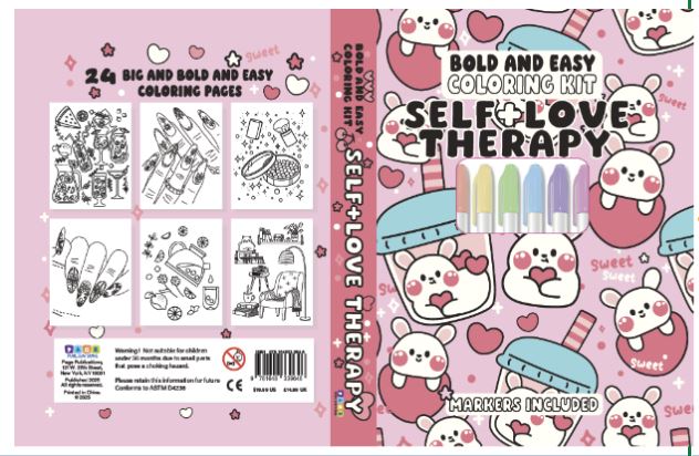 Self Love Therapy Bold and Easy Coloring Kit
