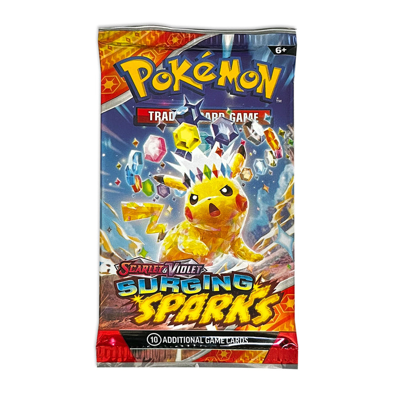 Pokémon Scarlet & Violet-Surging Sparks Pikachu Ex (191-85928) 10 Card Booster Pack