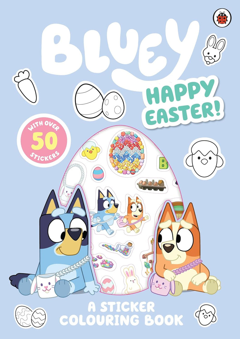 Easter Bluey Sticker Colouring