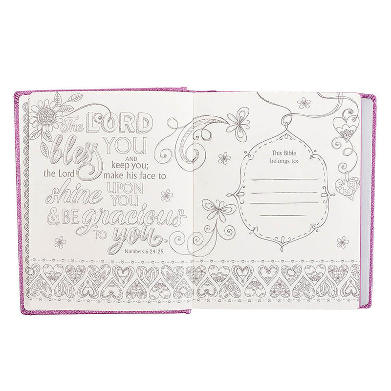My Creative Bible For Girl Purple Glitter Box Set