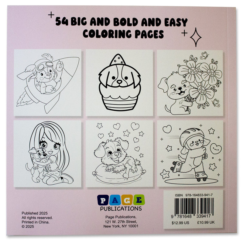 Dog Moments  : Bold and Easy Coloring Book