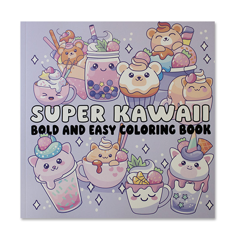 Super Kawaii: Bold and Easy Coloring Book