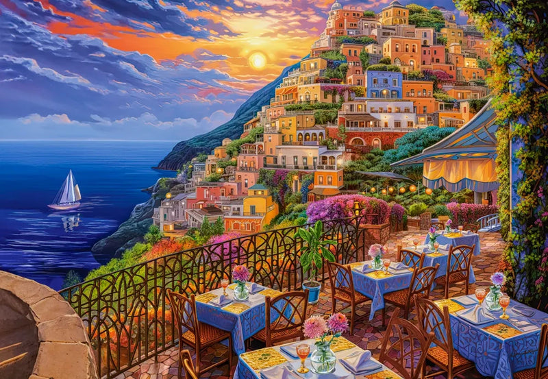 Romantic Positano Evening 1500 Piece Puzzle