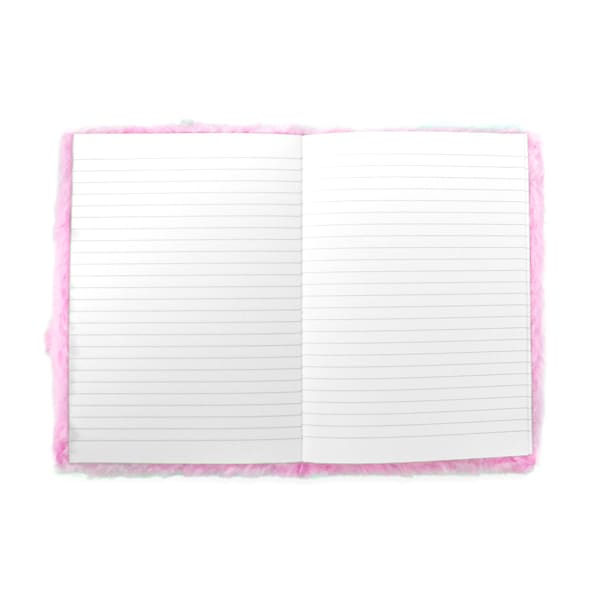 Fluffy Unicorn Snow Globe Notebook