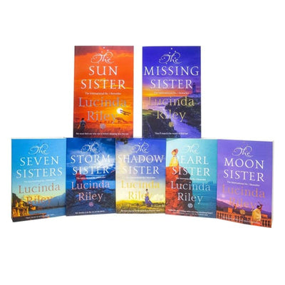 Print books featuring Lucinda Riley's Seven Sisters Collection with vibrant colorful covers