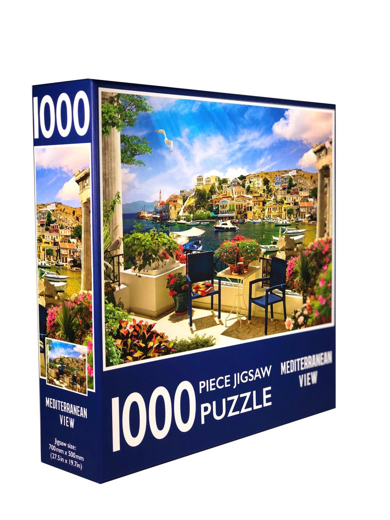 Mediterranean View 1000 Piece Jigsaw Puzzle - Readers Warehouse