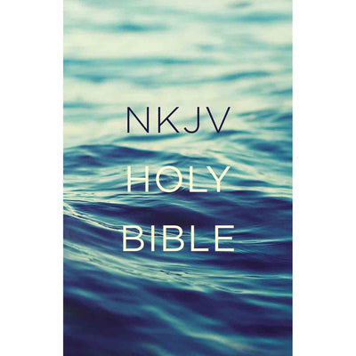 NKJV Value Outreach Bible Blue Scenic - Readers Warehouse
