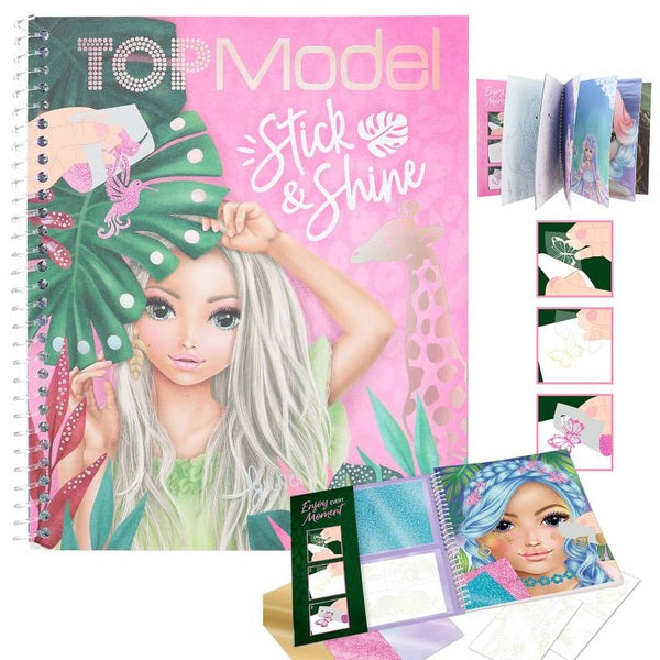 TOPModel Colouring Book Stick & Shine - Readers Warehouse