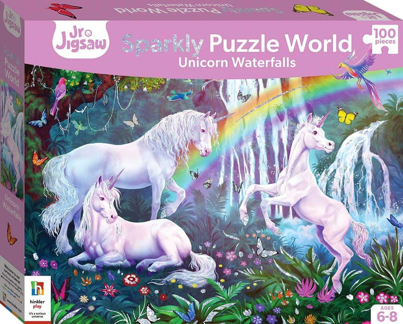 Unicorn Waterfalls - 100 Piece Puzzle - Readers Warehouse