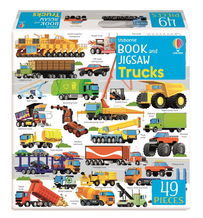 Usborne Book and Jigsaw Trucks 49 Piece Box Set - Readers Warehouse
