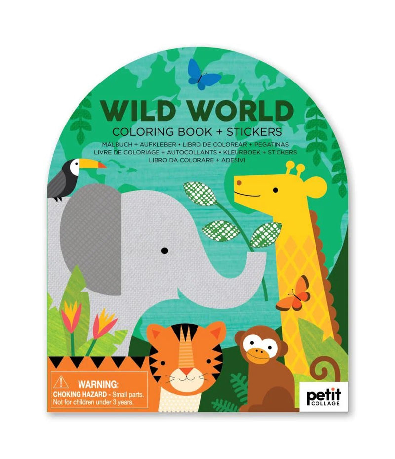 Wild World Coloring Book With Stickers - Readers Warehouse
