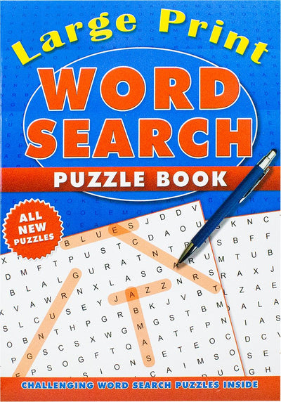 Word Search Large Blue Print Book - Readers Warehouse