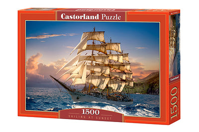 Sailing At Sunset - 1500 Piece Puzzle - Readers Warehouse