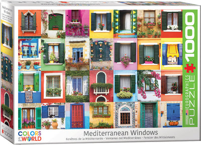 Mediterranean Windows 1000 Piece Puzzle Box Set
