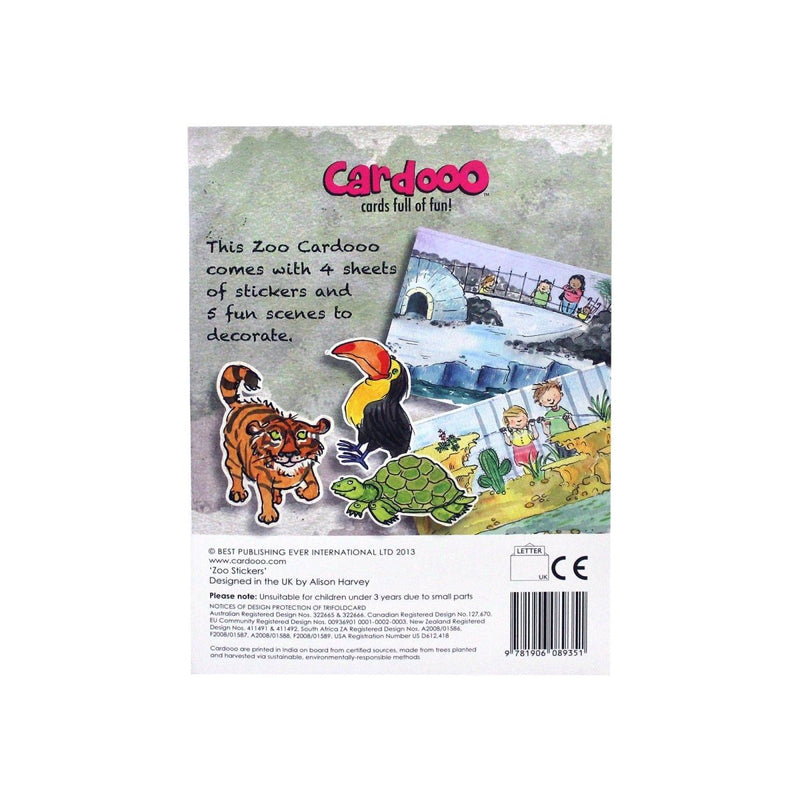 Birthday Card - Have A Wild Day (Zoo Stickers) - Readers Warehouse