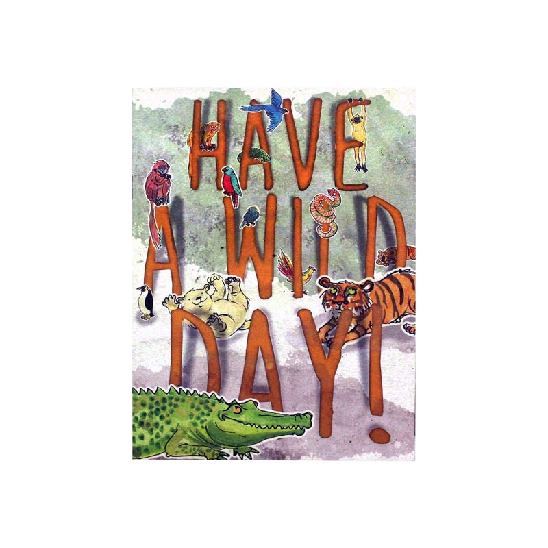 Birthday Card - Have A Wild Day (Zoo Stickers) - Readers Warehouse