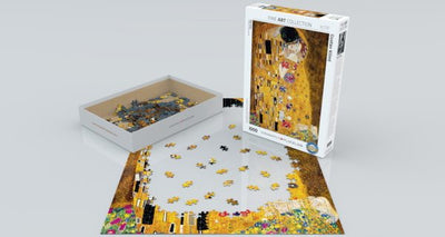 Gustav Klimt Kiss 1000 Piece Puzzle Box Set - Readers Warehouse