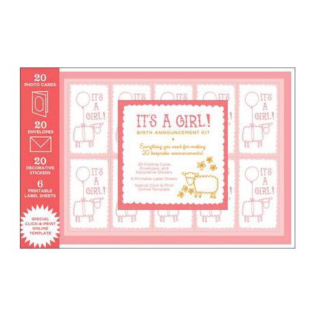 Its A Girl! Birth Announcement Kit - Readers Warehouse