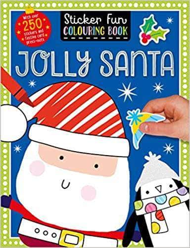 Jolly Santa - Sticker Scenes Colouring Book - Readers Warehouse
