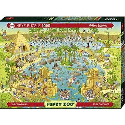 Marino Degano Funky Zoo Nile Habitat 1000 Piece Puzzle - Readers Warehouse